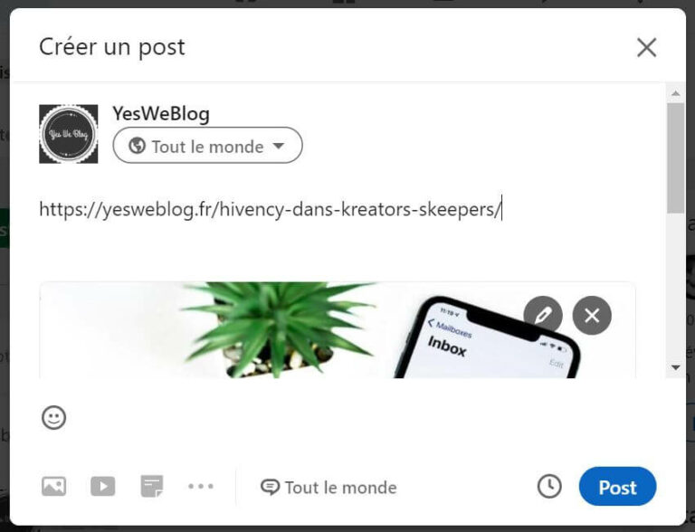 Programmer des posts sur une page Entreprise LinkedIn - Yes We Blog