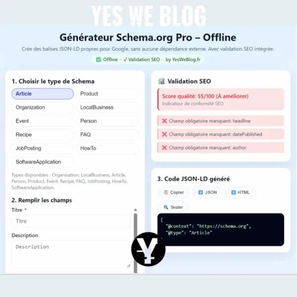 Générateur de balisage schema pro