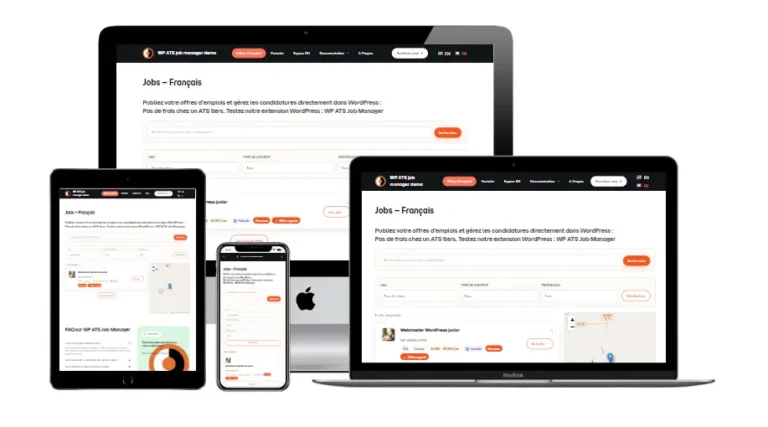 creation plugin et site diffusion offres d emploi recrutement wordpress