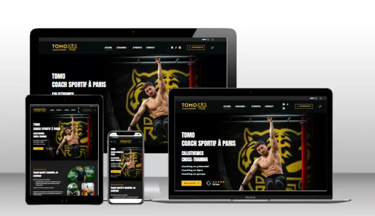 site web coach sportif wordpress
